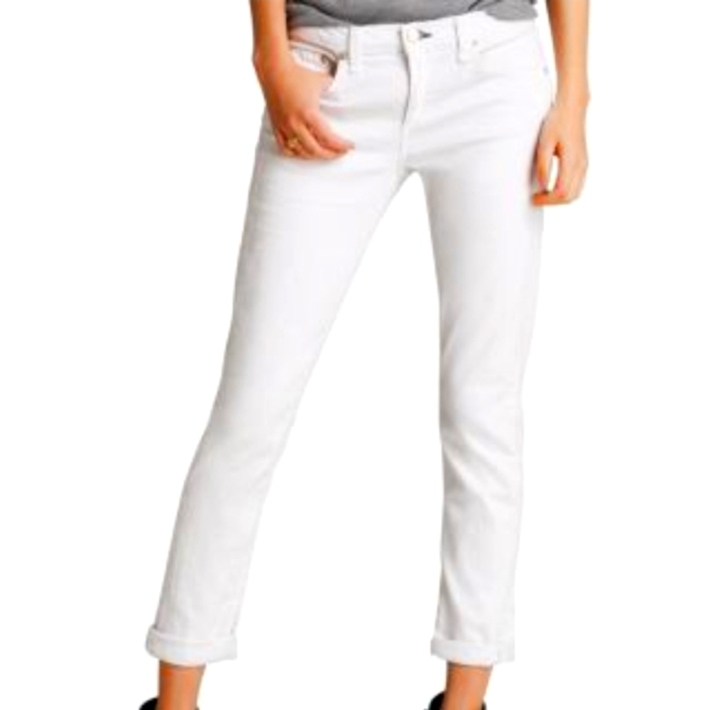 Rag & Bone White Boyfriend Jeans